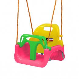 Aga4Kids Kinderschaukel mit Umrandung Rosa/Gelb