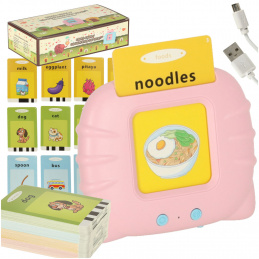 Czytnik kart edukacyjnych fiszki do nauki słówek z języka angielskiego 112 kart Czytnik kart edukacyjnych fiszki do nauki słówek z języka angielskiego 112 kart