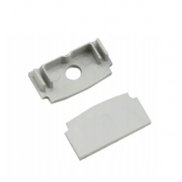 Šedá krytka pro hliníkový LED profil - 2 kusy