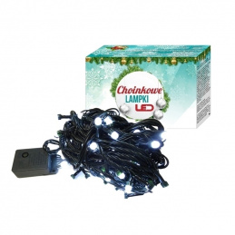 E17 LAMPKI CHOINKOWE BIAŁE 100LED 10M