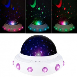F9G1 LAMPKA PROJEKTOR LED UFO+MUZYKA