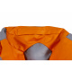 Aga Sitzsack Relaxationbag BALL XXXL Grau - Orange + Fußstütze