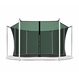 Aga Sicherheitsnetz für Trampolin mit Innennetz 366 cm für 8 Stangen Dunkelgrün