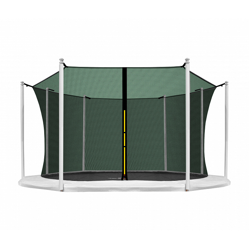 Aga Sicherheitsnetz für Trampolin mit Innennetz 366 cm für 8 Stangen Dunkelgrün