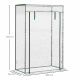 Linder Exclusiv Foliengewächshaus,Gewächshaus, mit aufrollbareTür MC4300 150x50x100 cm