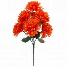 Bukiet sztucznych kwiatów pomarańczowe Chryzantemy - 36 cm