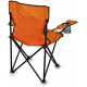 Linder Exclusiv Campingstuhl mit Getränkehalter, Anglersessel Orange
