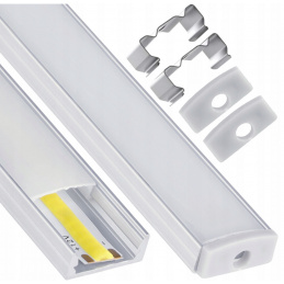 Hliníkový profil, eloxovaný hliník, 1m, povrchová montáž - SET