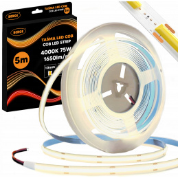LED pásek COB Neon 12V - 528D - 15W/m - IP20 - 1650lm - 5m - neutrální barva