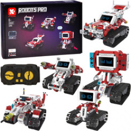 Klocki Techniczne Robots Pro 5w1 Zestaw z Pilotem i Ekranem LED RC0741 uniwersalny