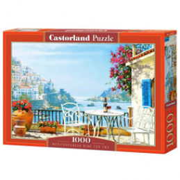Puzzle 1000-elementów  Mediterranean Wine for Two C-105007-2 uniwersalny