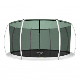 Aga Sicherheitsnetz für Trampolin 366 cm für 8 Stangen Dunkelgrün Innennetz mit Kreis