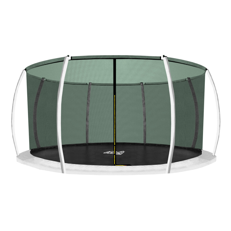 Aga Sicherheitsnetz für Trampolin 366 cm für 8 Stangen Dunkelgrün Innennetz mit Kreis