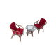 Aga Rattangarnitur SITA Choco Maroon Rattangruppe mit Polsterung