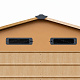 Aga Gartenhaus MR4056 – 6,6 m² verzinkter Stahl – 278x215x238 cm - Braun Holzdekor – große zweiflügelige Schiebetüren 127x171 cm – mit Lüftungsgittern