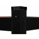 Aga Steckregal, Werkstattregal,Schwerlastregal, Lagerregal, Metallregal 180x90x40 cm, 5 Böden, raglast gesamt 875 kg Schwarz