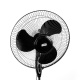 Aga Standventilator 43 cm Schwarz , 3-Geschwindigkeitsstufen, Oszillation, Verstellbare höhe, 45 W