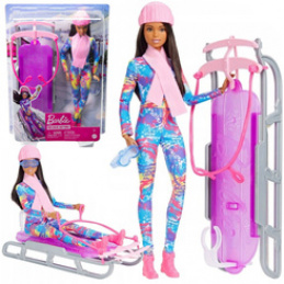 Mattel Barbie You Can Be Anything lalka ZIMOWA + sanki ZA6033 uniwersalny