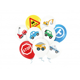 Aga4Kids Latex Luftballons motiv Auto 30 cm 9 Stück