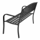 Aga Gartenbank Metall, 2-Sitzer Sitzbank, Parkbank bis 240kg belastbar, Terrassenbank für Garten, Balkon und Terrasse MR2006 127x60x87cm