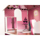 Aga MDF Holzpuppenhaus + Möbel 70cm rosa LED