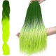 Haar Canel synthetische Zöpfe Ombre grün neon ISO