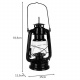 Kerosene Lamp Petroleumlampe Vintage-Öllampe Europäischen Stil Tragbare Outdoor Camping Lichter 24 cm Schwarz