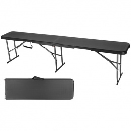 O9E ŁAWKA ROZKŁADANA CATERINGOWA 180cm    CZARNA