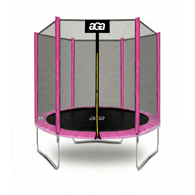 Aga SPORT TOP Trampolin, 180 cm 6 ft Rosa, Kindertrampolin, Gartentrampolin mit Sicherheitsnetz  + Schutznetz