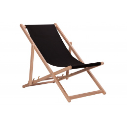 Aga Klappbarer Liegestuhl aus Holz Schwarz