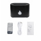 Aga LED Aroma Diffuser mit Flammen Effekt, Luftbefeuchter Raumbefeuchter Nachtlicht Schwarz