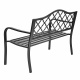 Aga Gartenbank Metall, 2-Sitzer Sitzbank, Parkbank bis 240kg belastbar, Terrassenbank für Garten, Balkon und Terrasse MR2003 127x60x89 cm