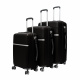 Aga Travel Kofferset 3-teilig MR4679 – Leichte & robuste Polypropylen-Hartschale, TSA-Schloss, 360° Rollen, Handgepäck 33/63/93L, Schwarz