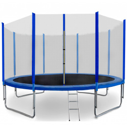 Spartan Trampolin,Kindertrampolin,Gartentrampolin mit Sicherheitsnetz  366 cm + Schutznetz + Leiter