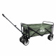 Aga Bollerwagen Gartenwagen faltbar mit Griff & Getränkehaltern bis 100 kg, Handwagen Outdoor  MR4611 Khaki