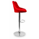 Aga 2er Set Barhocker Rot  aus Kunstleder 360° drehbar höhenverstellbar, Barstuhl, Küchenhocker, Barhocker, Barstuhl, Bistrohocker