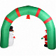 Aga Aufblasbarer LED-Weihnachtsmann und Schneemann mit Tor 240 cm
