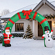 Aga Aufblasbarer LED-Weihnachtsmann und Schneemann mit Tor 240 cm