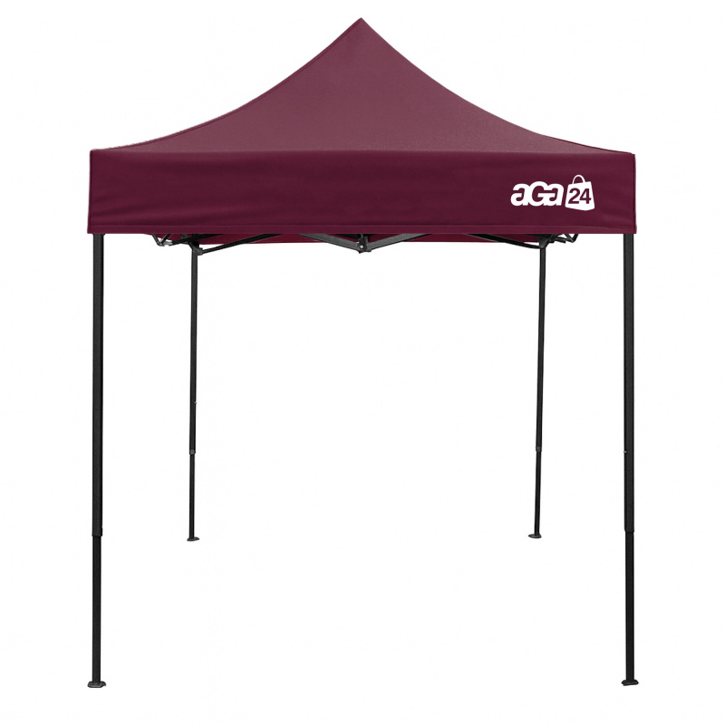 Aga Verkaufsstand ohne Seitenwände 2x2 m Dunkelrot