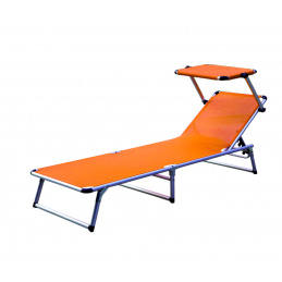 Linder Exclusiv Klappbarer Garten-Liegestuhl mit vier Positionen EXCLUSIVE MC372310O Orange