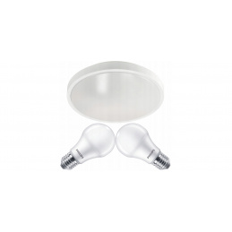 LED stropní svítidlo 2x E27 + 2x žárovka Philips E27 10W 1055lm