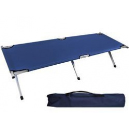 Sport Feldbett Klappbett 186 x 70 x 43 cm cm Stabiles Campingbett bis 110 kg Belastbar Tragbar Tasche Liege Reise Bequem Malatec 555 Dunkelblau