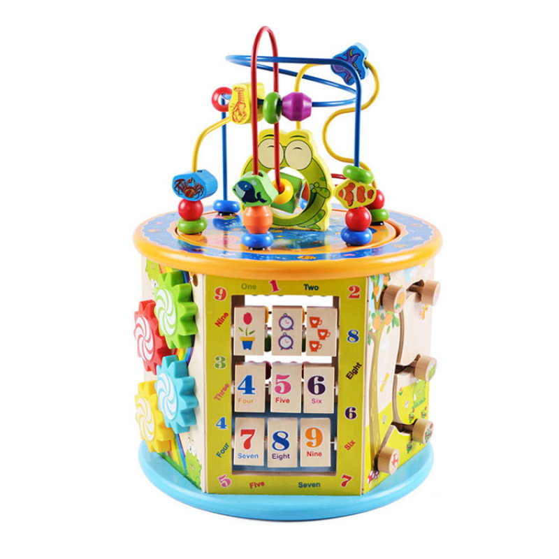 Aga4Kids Holzwürfel für die Feinmotorik 7in1