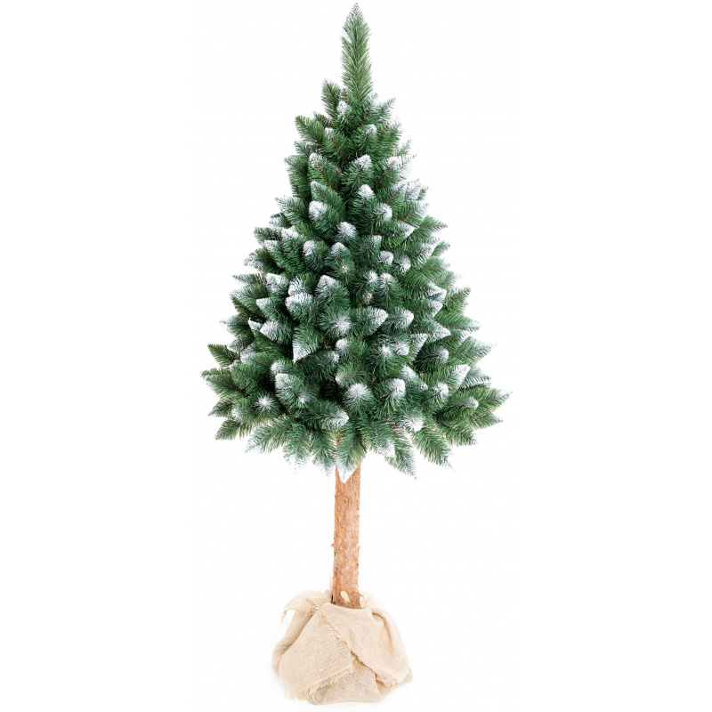 Aga Weihnachtsbaum 160 cm mit Baumstamm, Künstlicher Weihnachtsbaum, Tannenbaum mit ständer, Christbaum, Kunstbaum Weihnachten