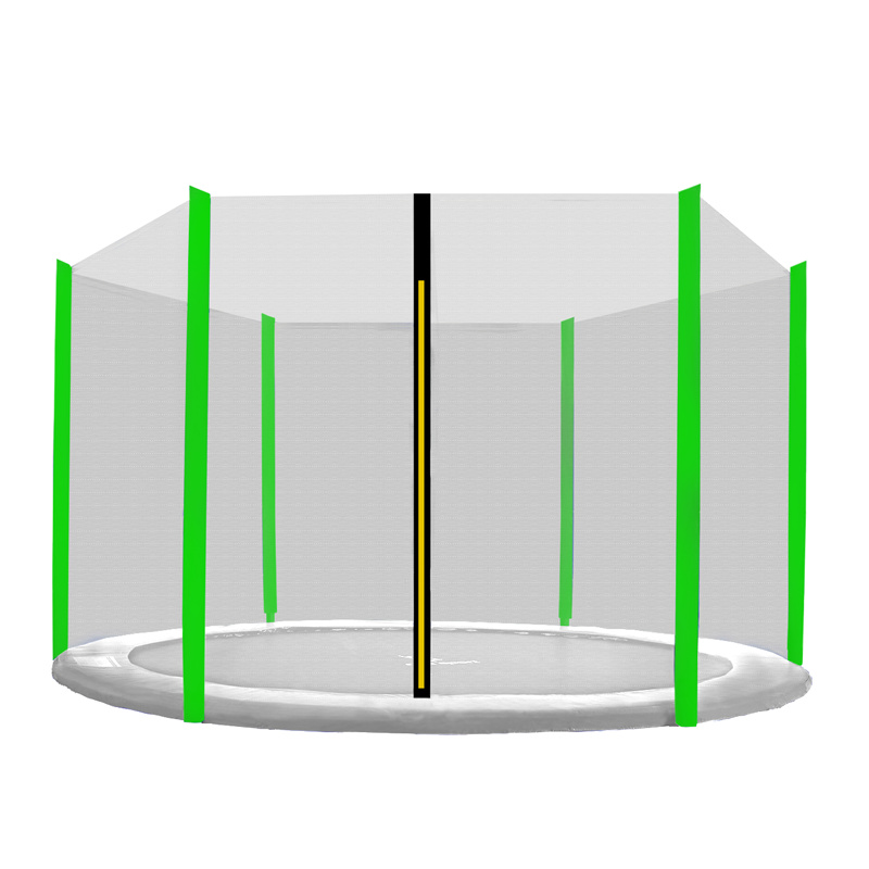 Aga-Sicherheitsnetz für Trampolin 430 cm für 6 Stangen Schwarzes Netz / Hellgrün