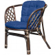 Aga-Rattan-Garnitur BAHAMA Choco Dunkelblau