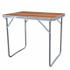 Aga Campingtisch klappbar Gartentisch 70x50x60 cm – Aluminium-Klapptisch mit MDF-Platte & Tragegriff – stabil, wetterfest & kompakt – für Camping, Garten & Reisen Braun