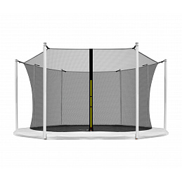 Aga Sicherheitsnetz für Trampolin mit Innennetz 366 cm 12 ft für 8 Stangen Schwarz