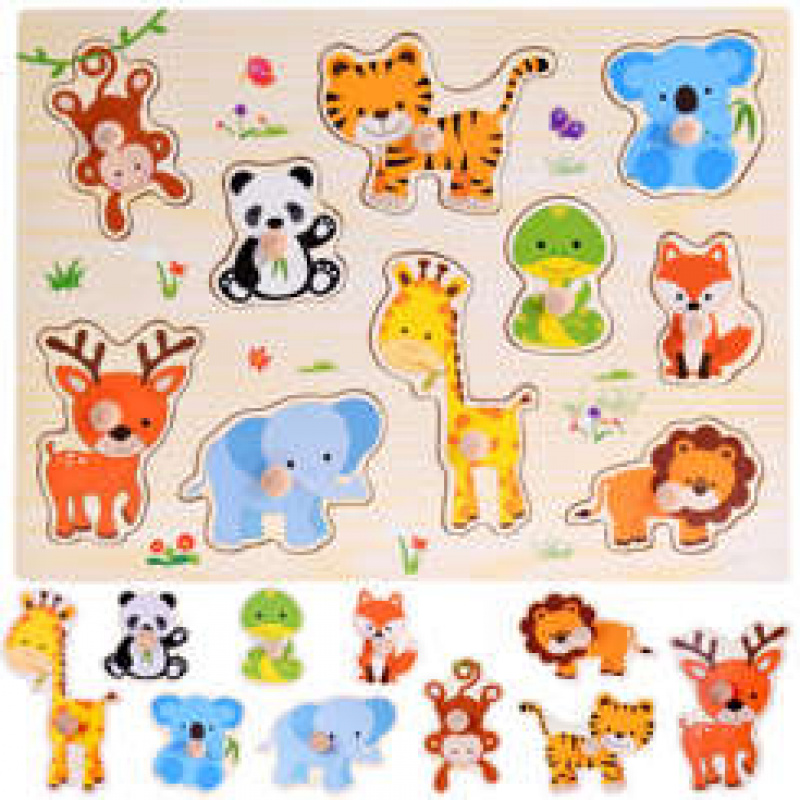 Holzpuzzle ANIMALS 10 Teile ZA4721 universal