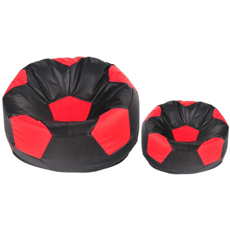 Aga Sitzsack Relaxationbag BALL XXXL Rot - Schwarz